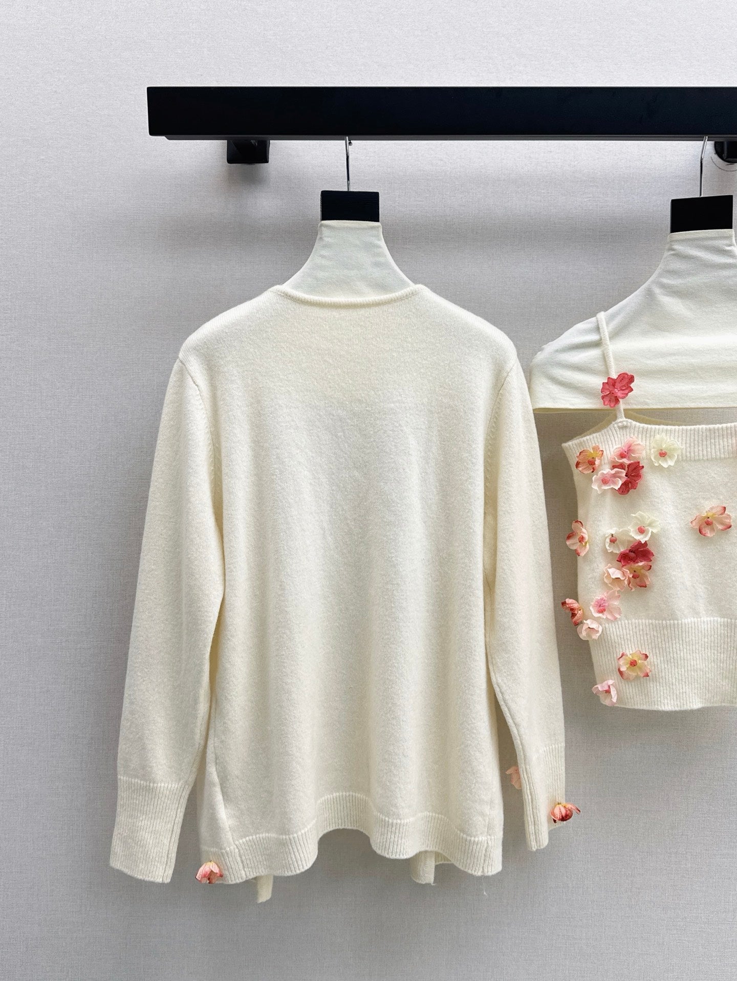 Chan 25fw knit vest cardigan set