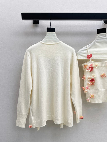 Chan 25fw knit vest cardigan set