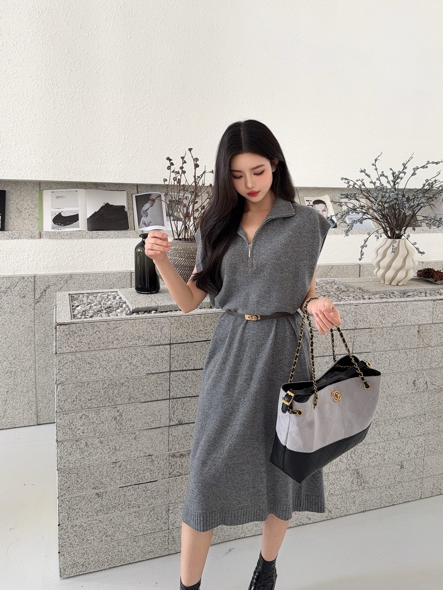 Herm 25fw sleeveless dress