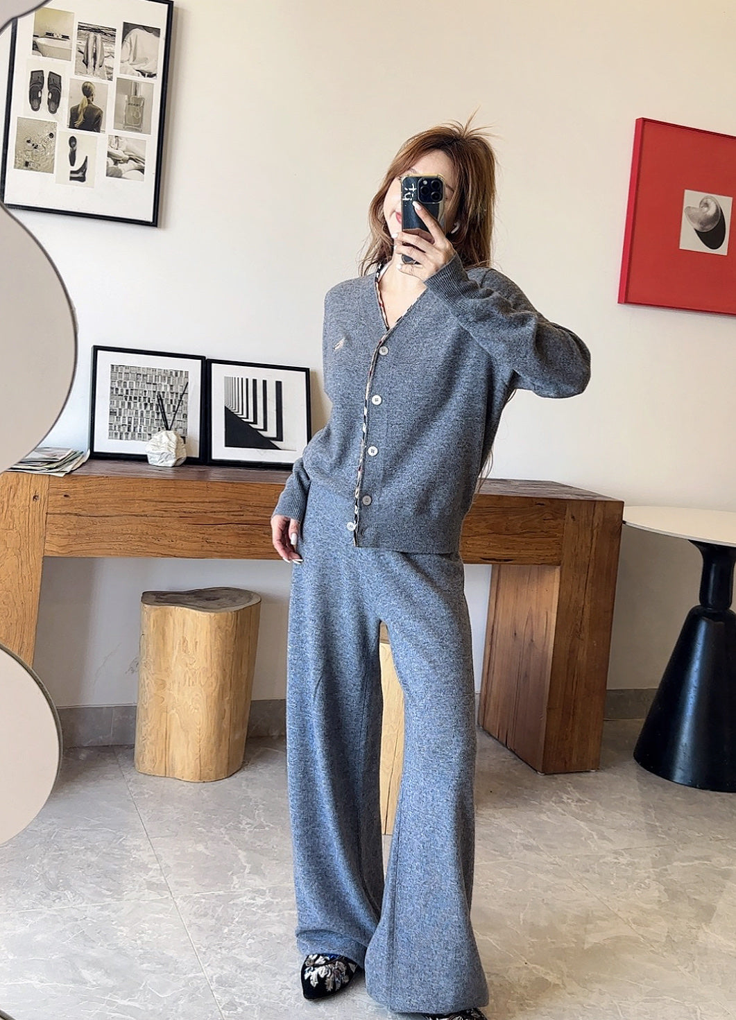 Bur 25fw knit suit