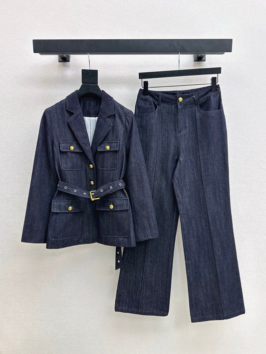 Loro 25fw denim suit