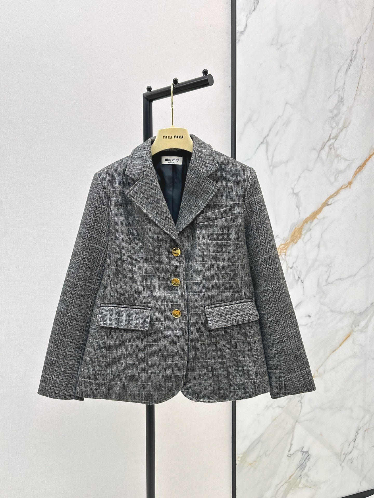 Miu 25fw plaid blazer