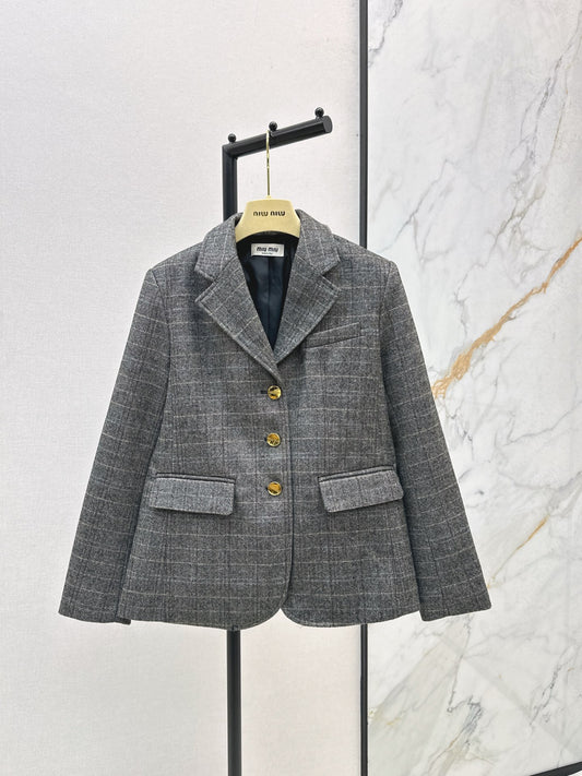 Miu 25fw plaid blazer