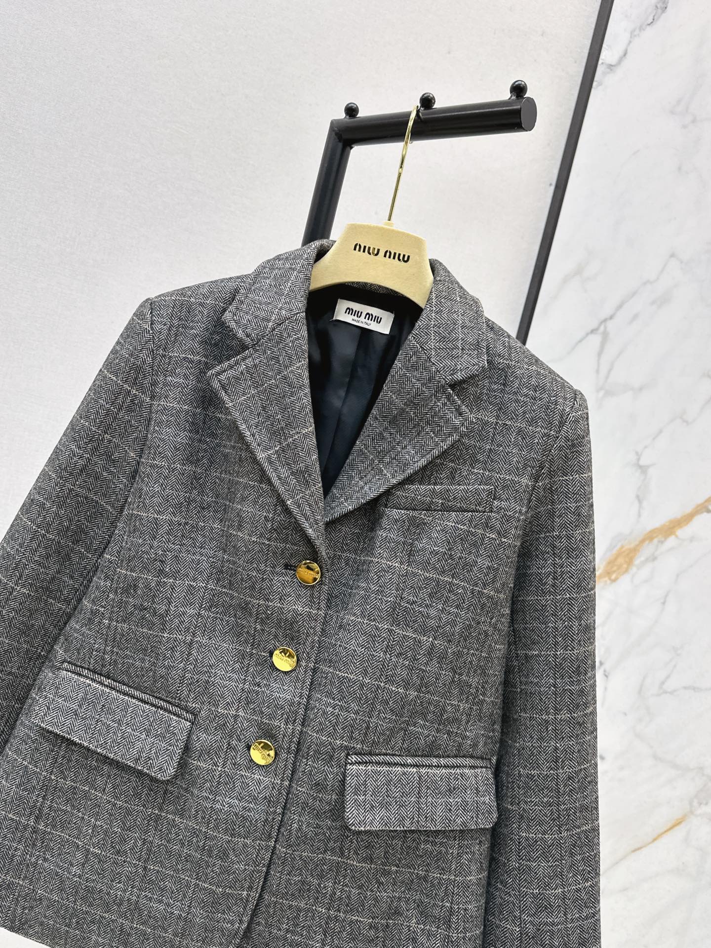 Miu 25fw plaid blazer