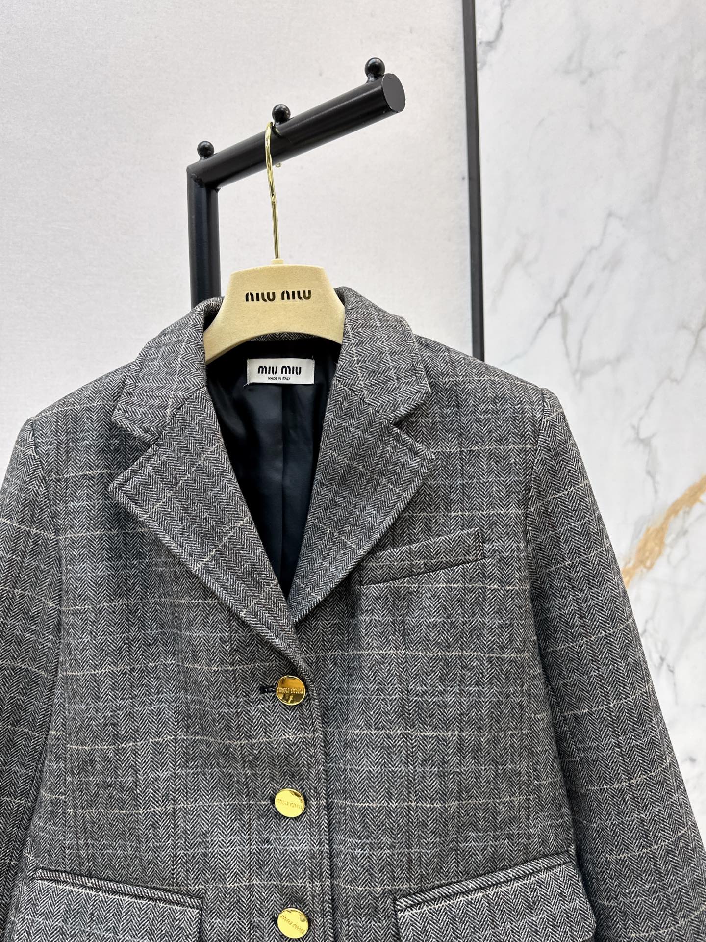 Miu 25fw plaid blazer