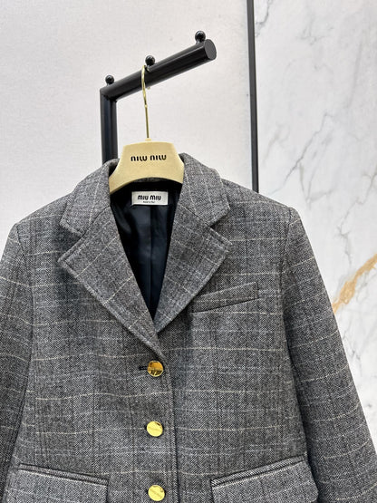 Miu 25fw plaid blazer