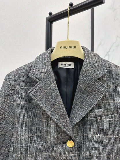 Miu 25fw plaid blazer