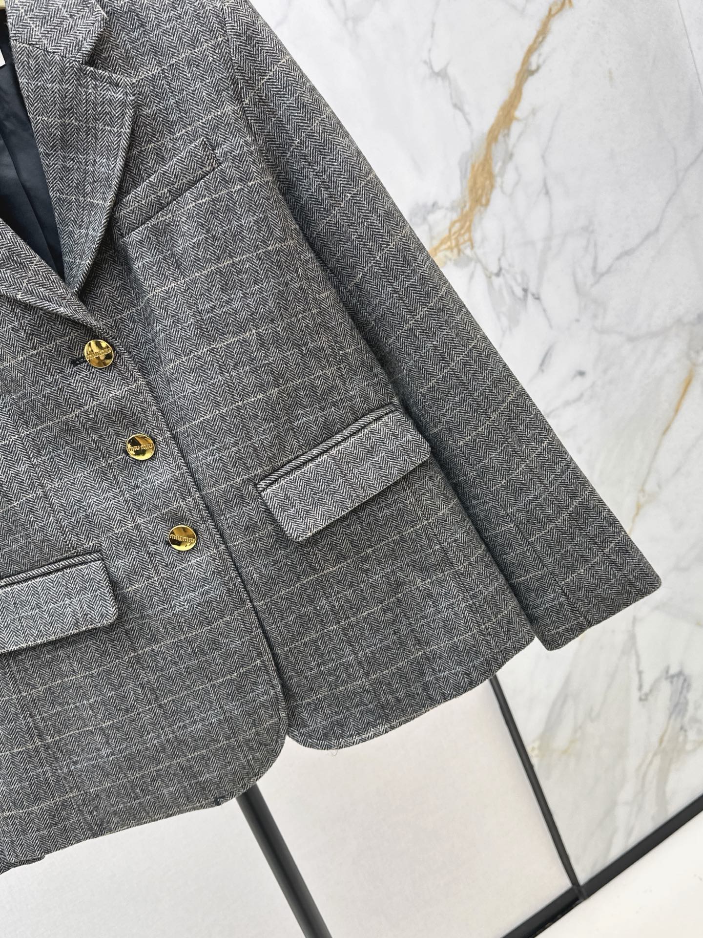 Miu 25fw plaid blazer