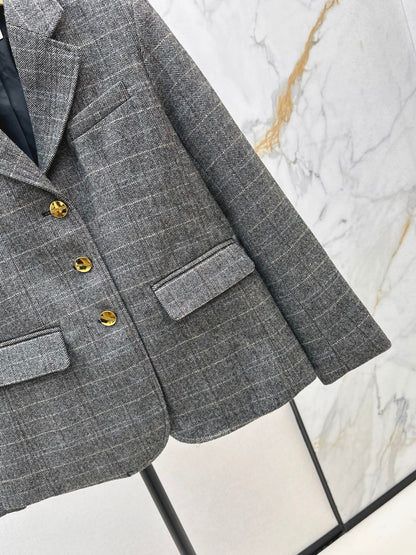 Miu 25fw plaid blazer