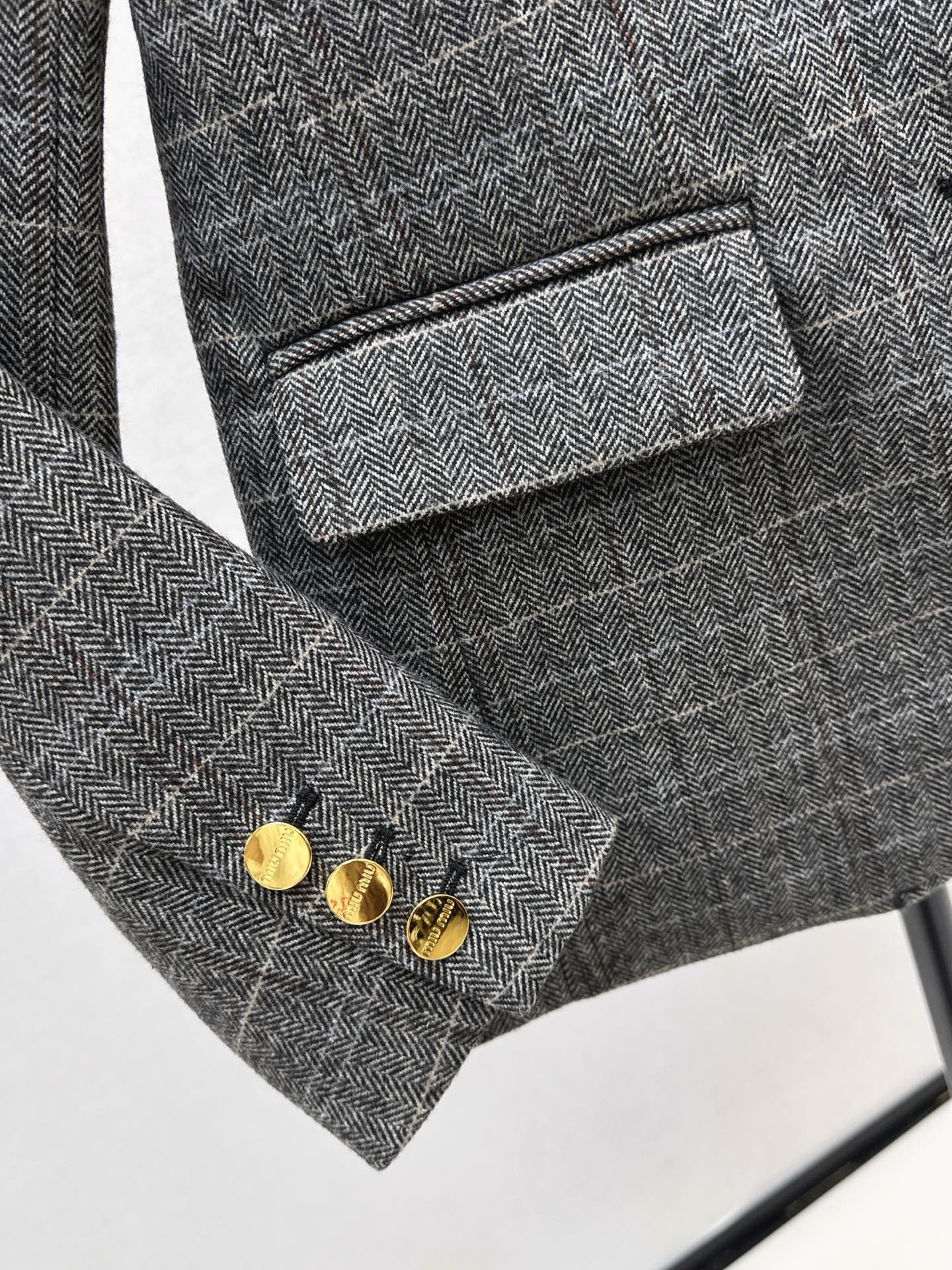 Miu 25fw plaid blazer