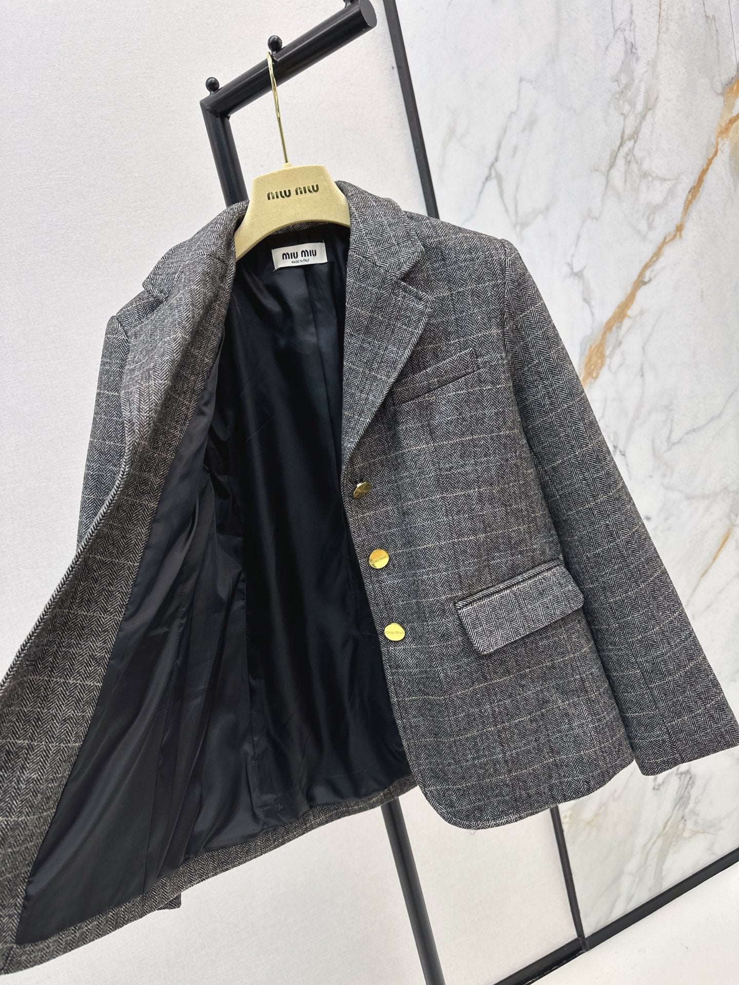 Miu 25fw plaid blazer
