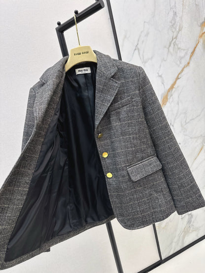Miu 25fw plaid blazer