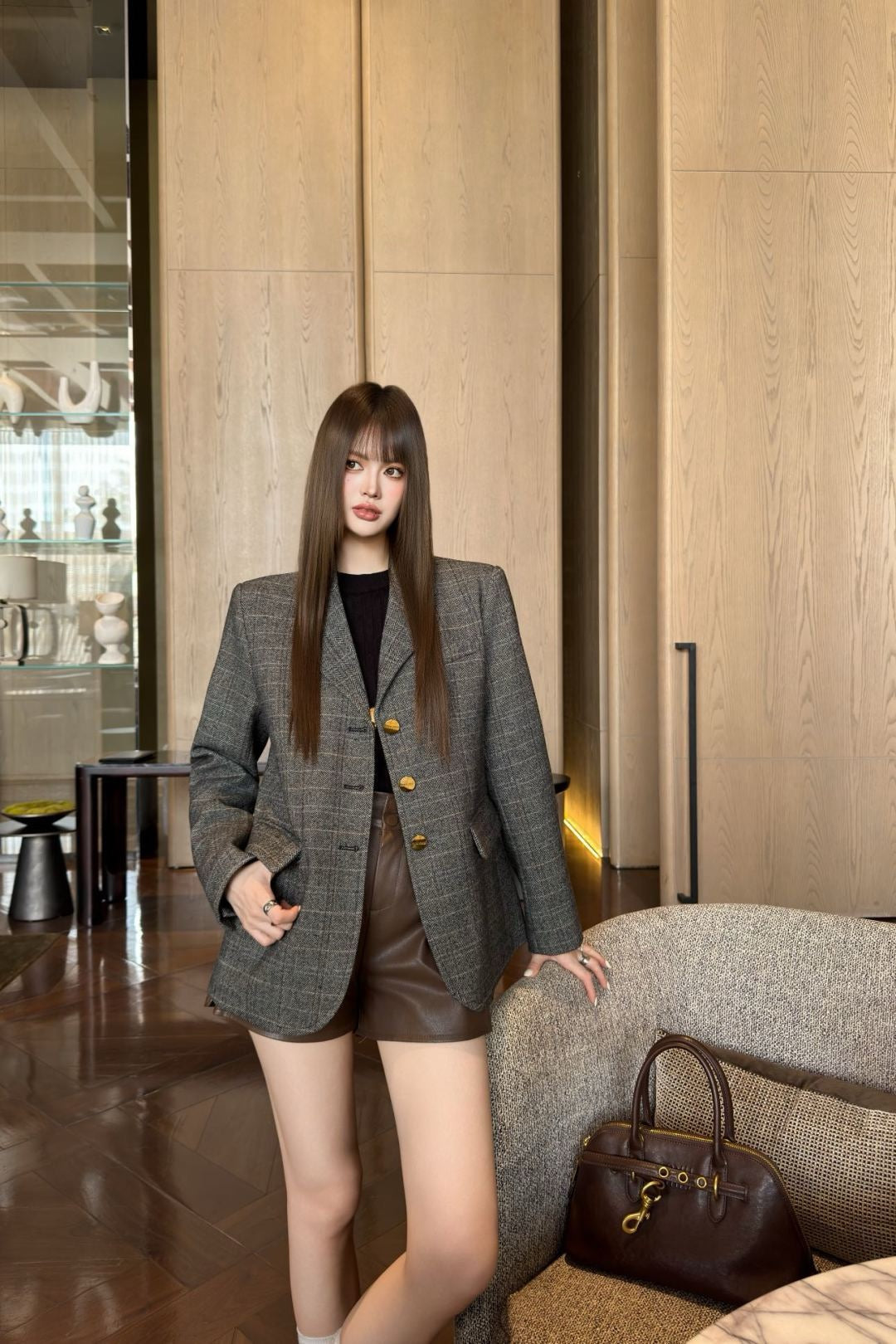 Miu 25fw plaid blazer