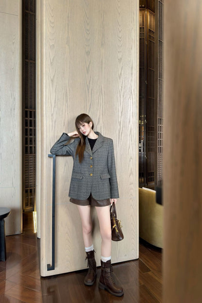 Miu 25fw plaid blazer