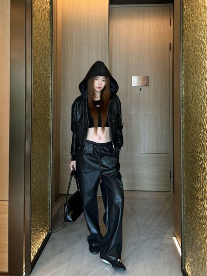 Loe 25fw pu pants