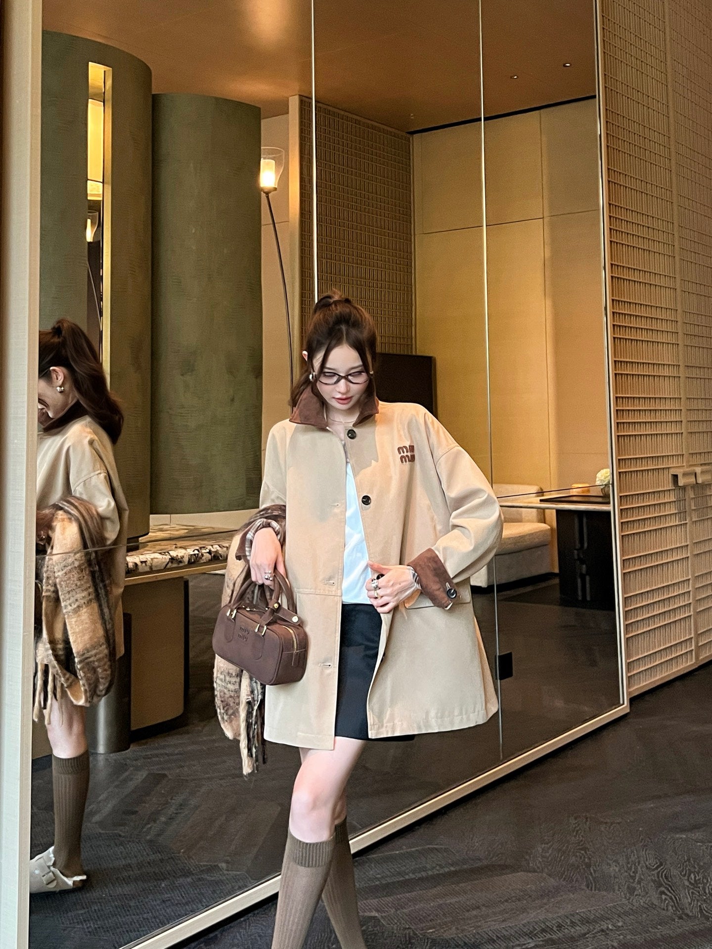 Miu 25fw trench coat