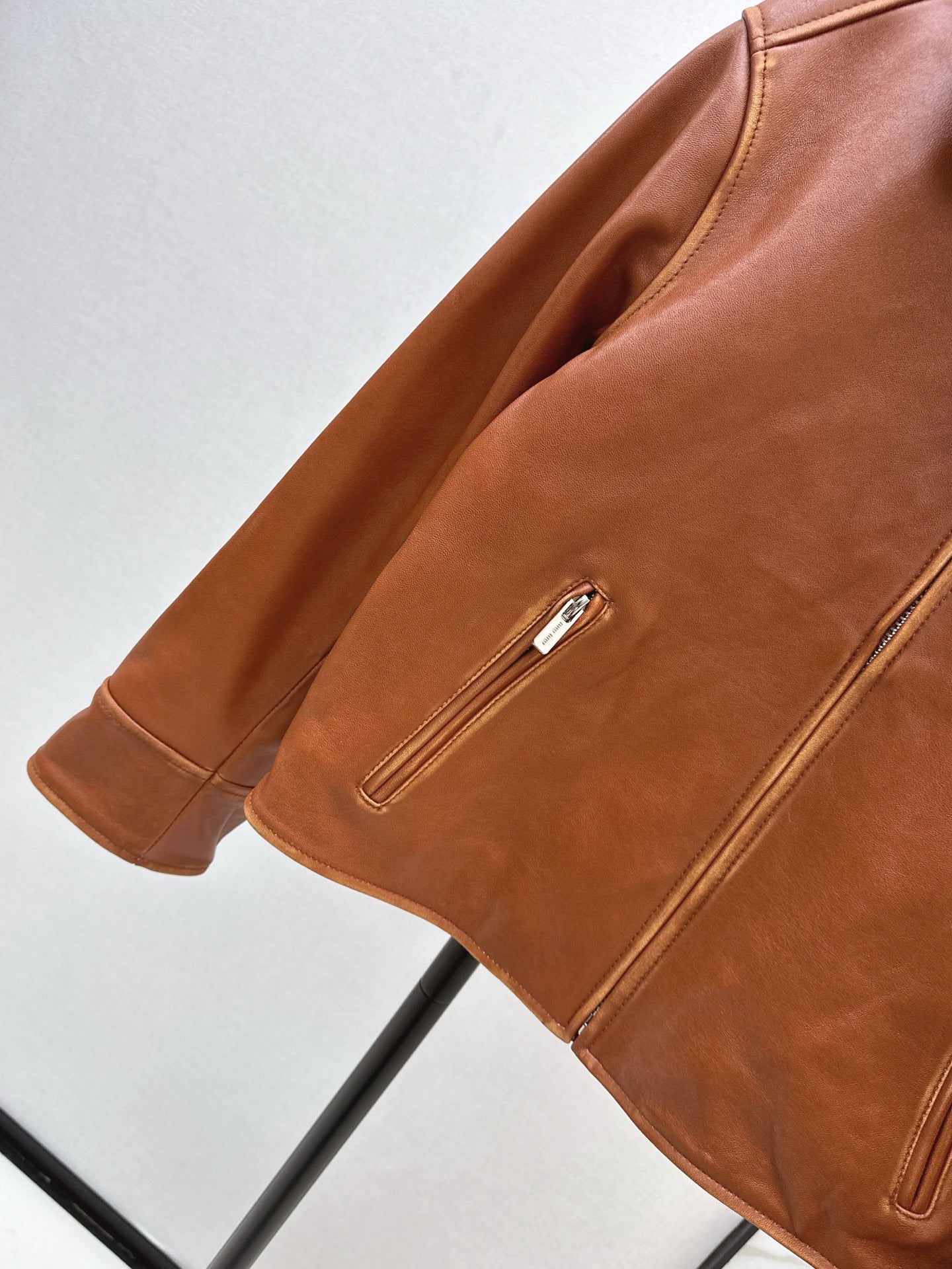 Miu 25fw leather jacket