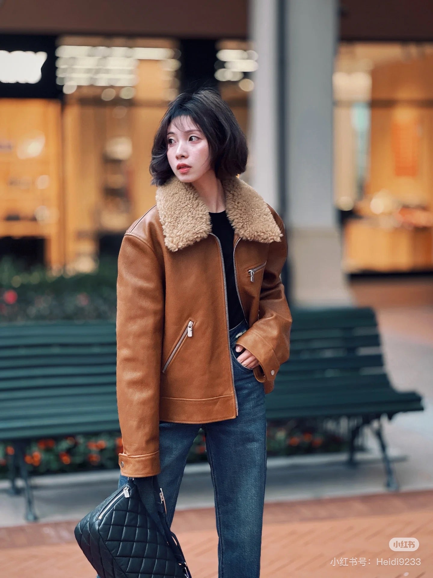 Miu 25fw leather jacket