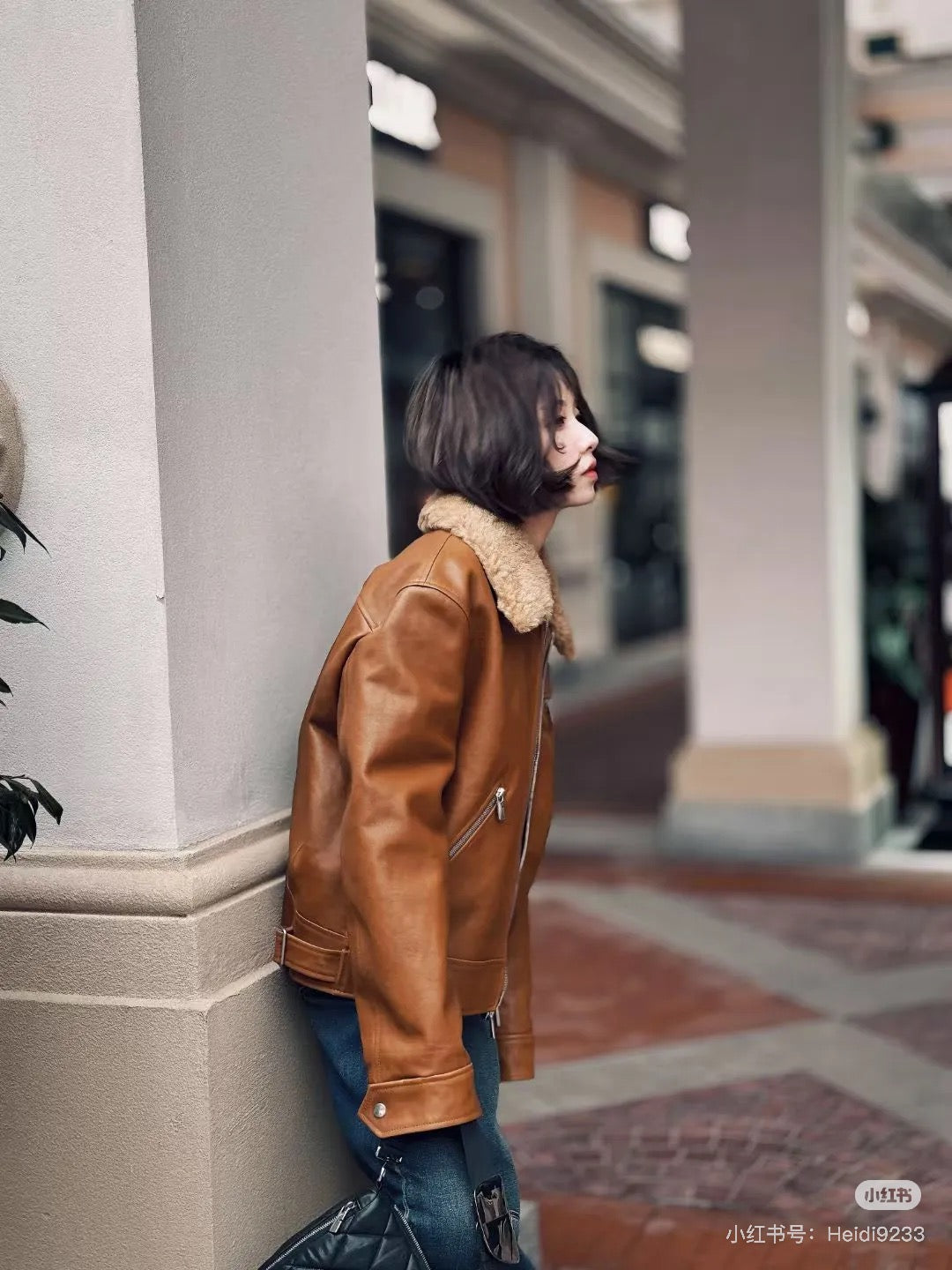 Miu 25fw leather jacket