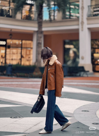 Miu 25fw leather jacket