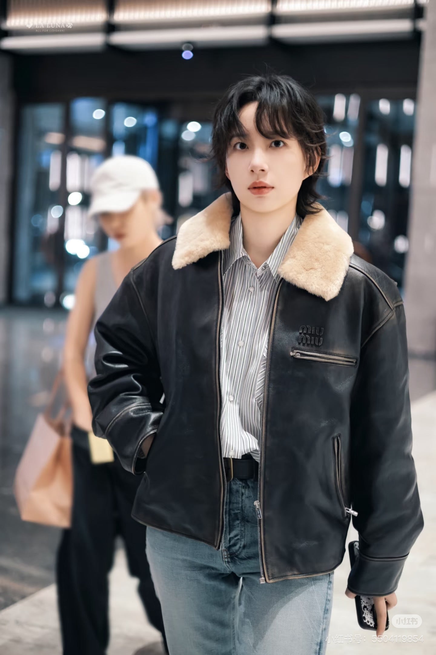Miu 25fw leather jacket