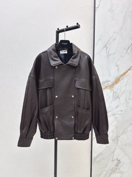 Saint 25fw leather jacket