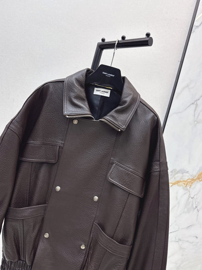 Saint 25fw leather jacket