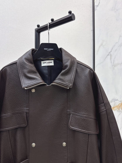 Saint 25fw leather jacket