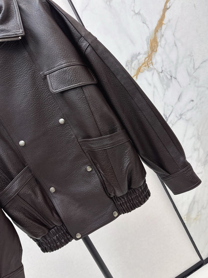 Saint 25fw leather jacket