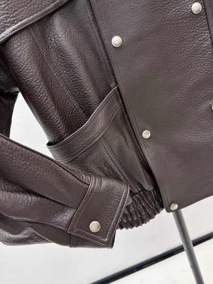 Saint 25fw leather jacket