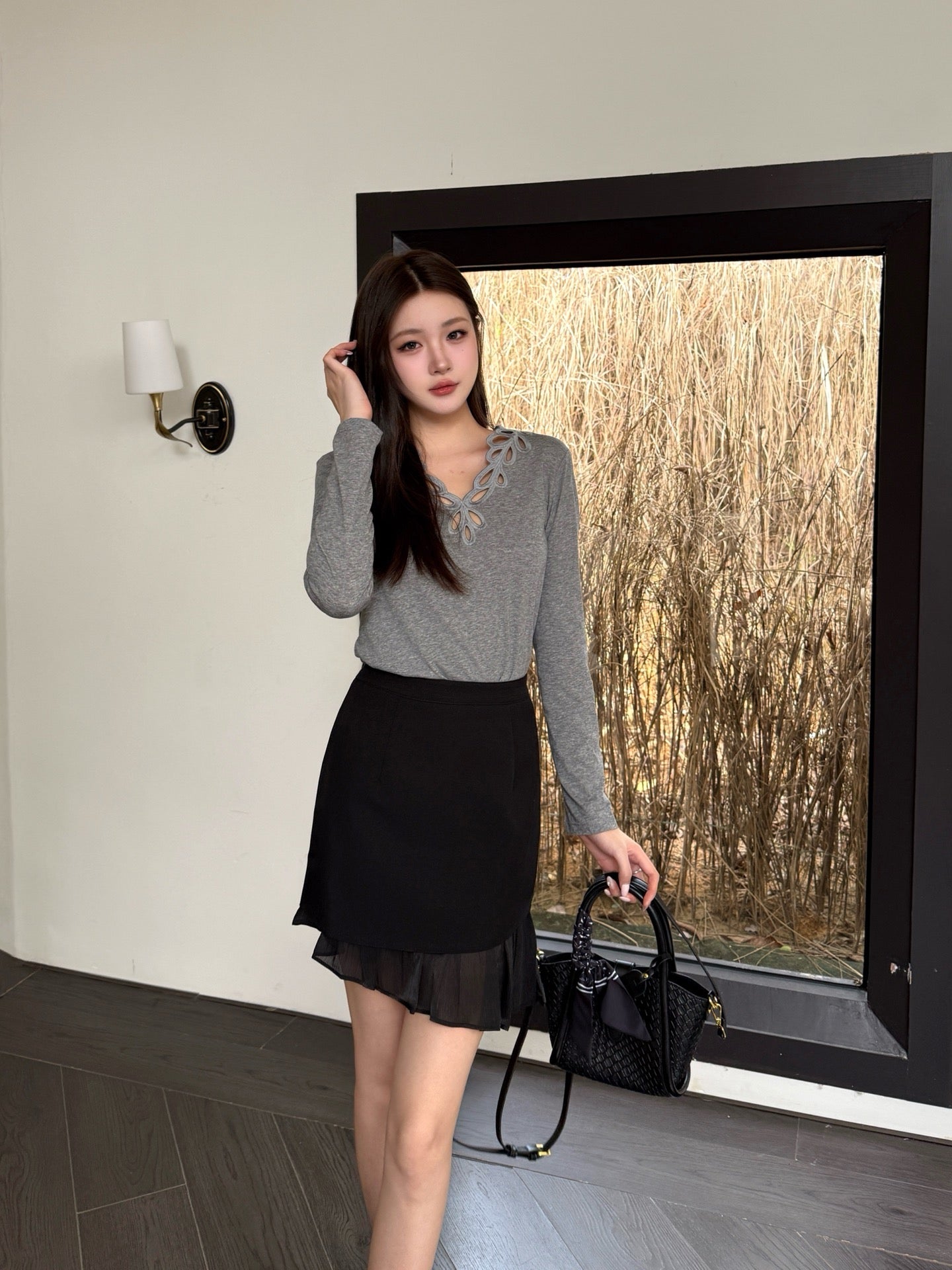 Valen 25fw embroidered shirt