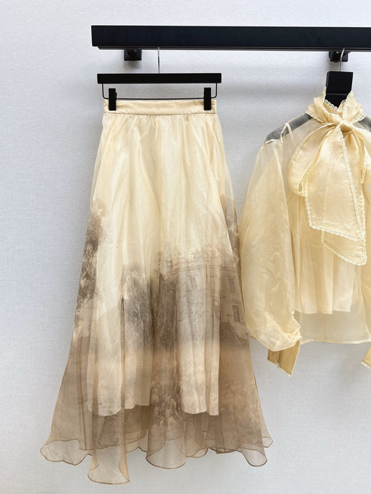 Zimm 25fw silk skirt