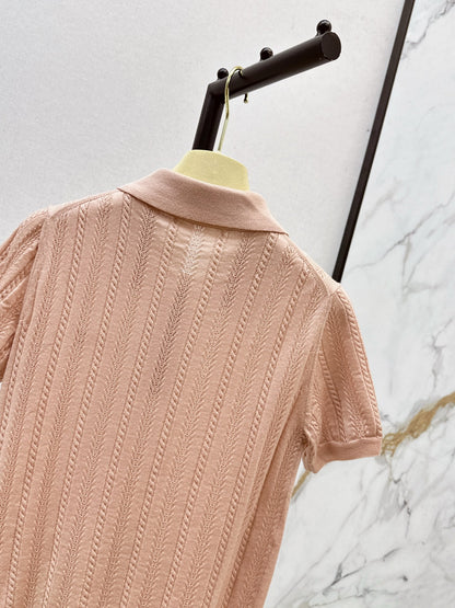 Miu 25fw cashmere polo shirt