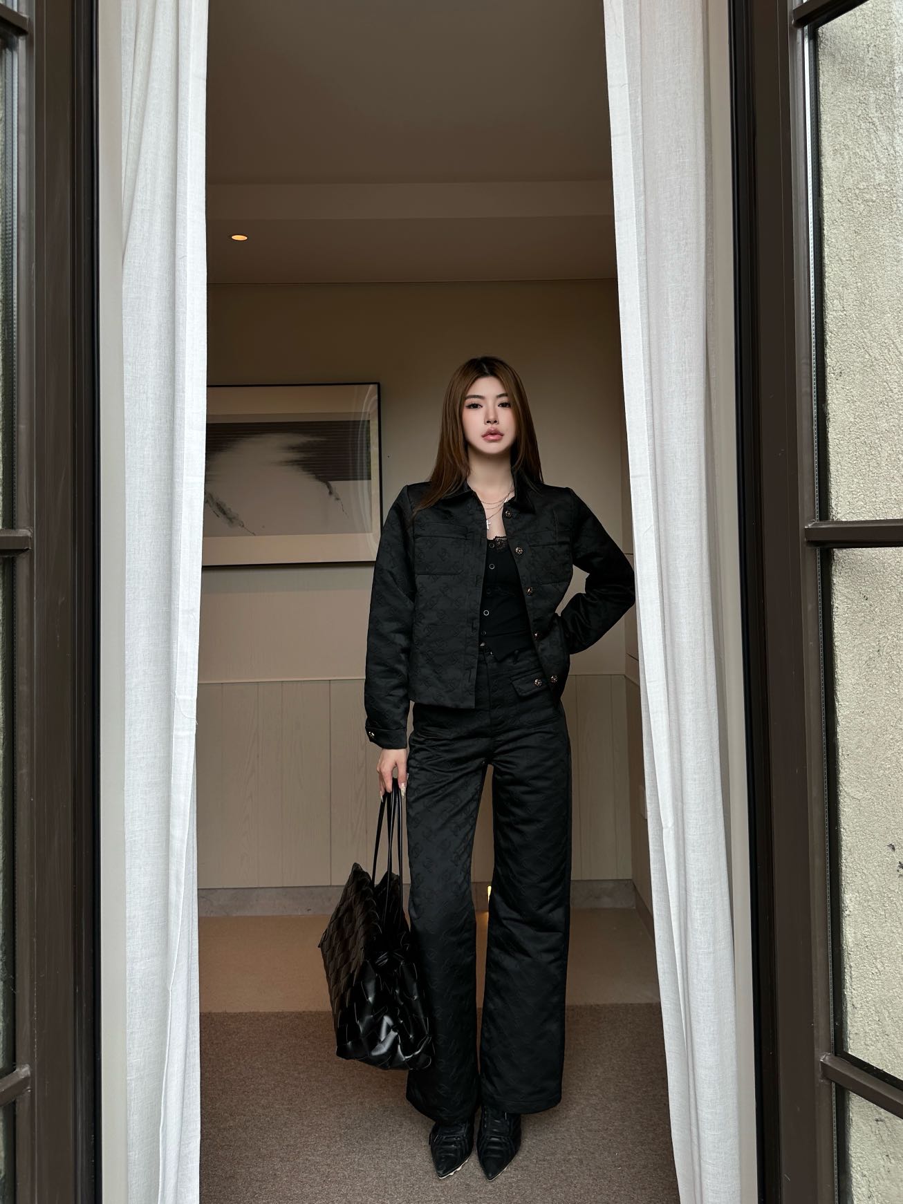 Chan 25fw jacquard pants