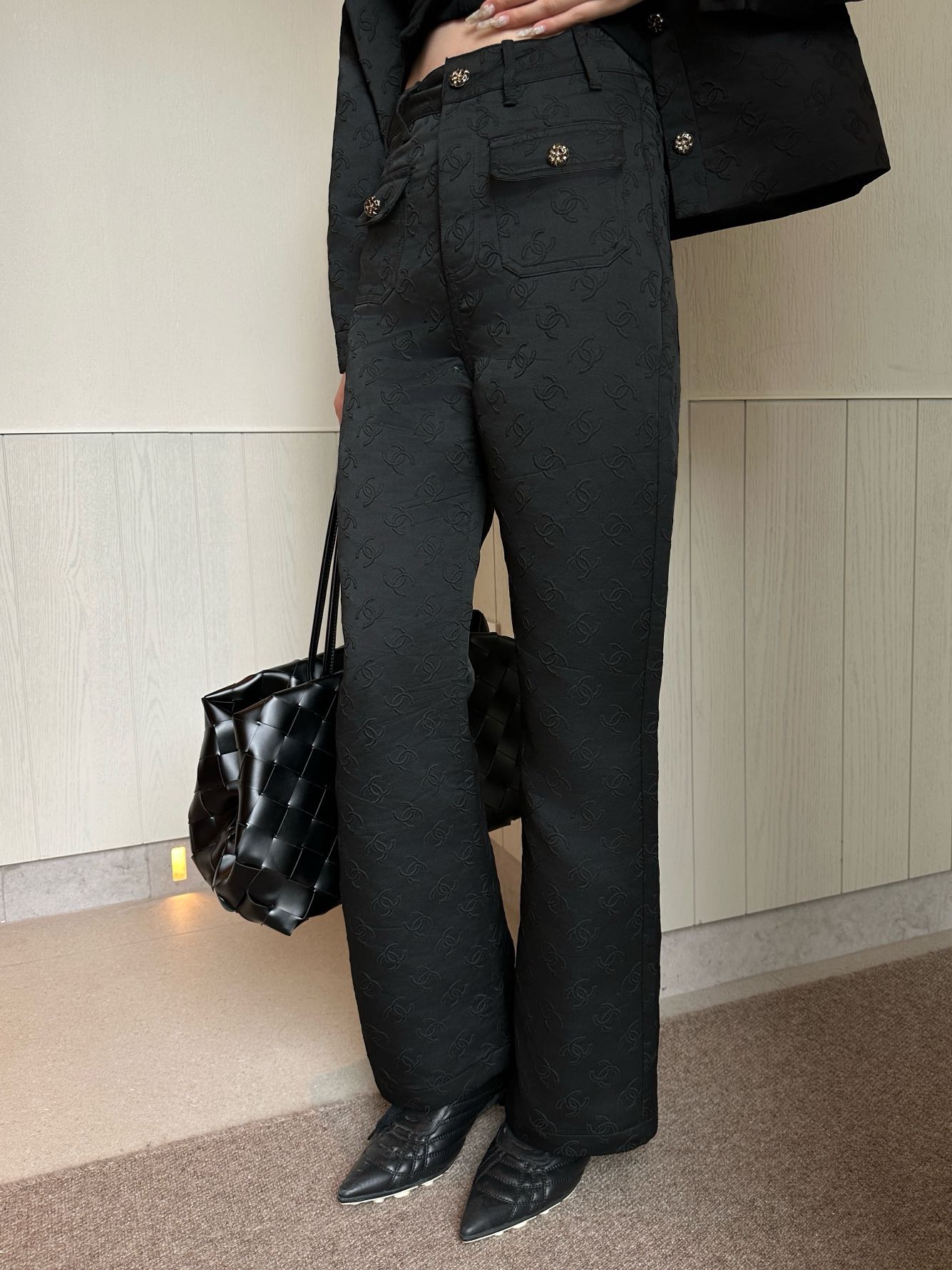 Chan 25fw jacquard pants