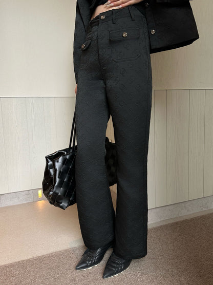 Chan 25fw jacquard pants