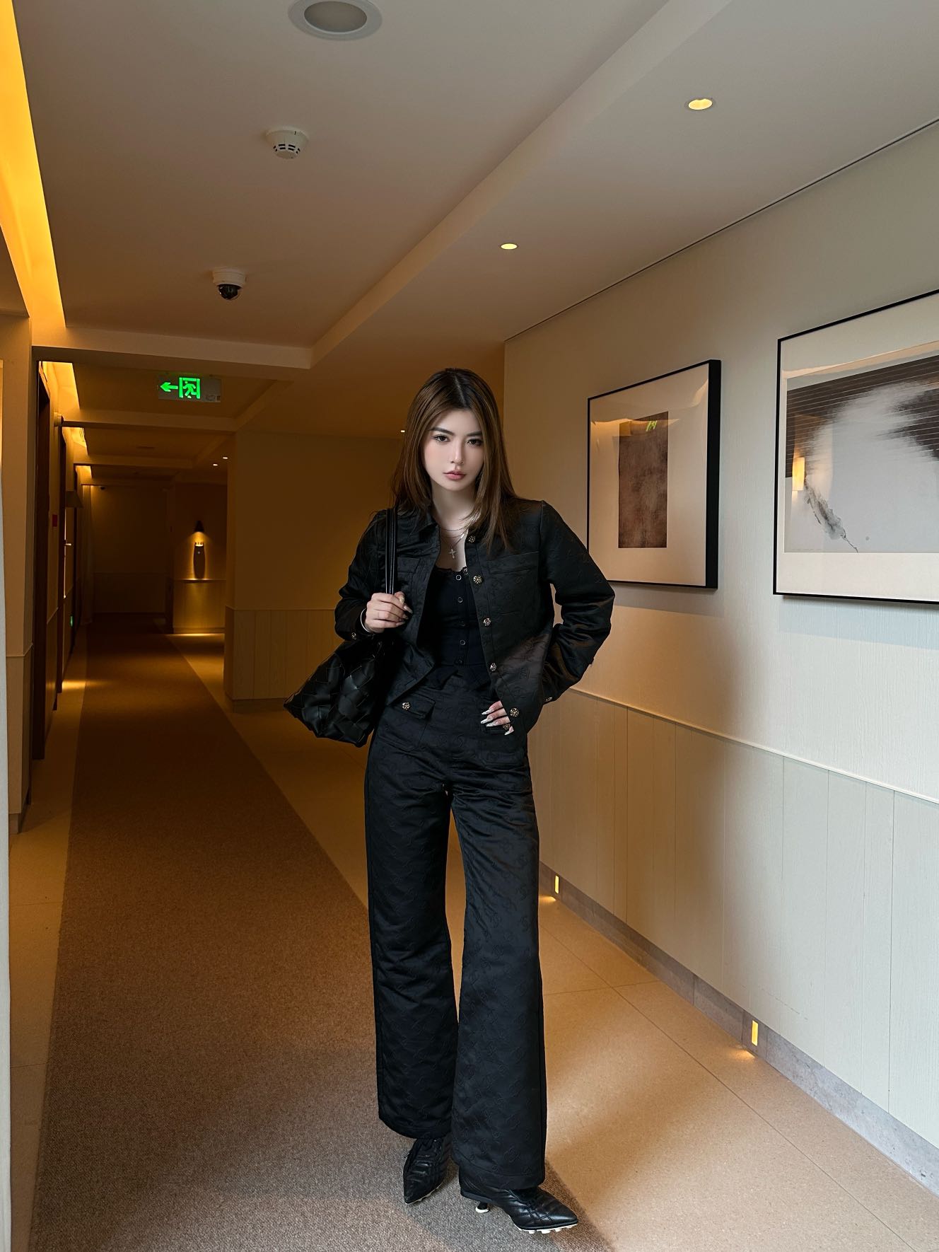 Chan 25fw jacquard pants
