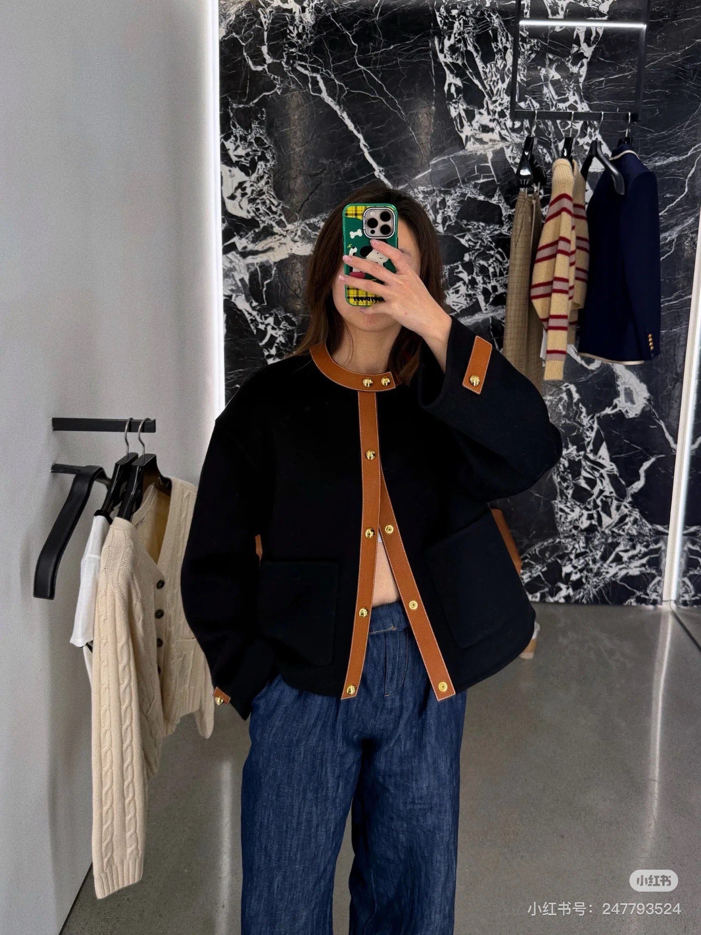 Celi 25fw patchwork jacket