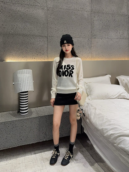 CD 25fw embroidered sweater