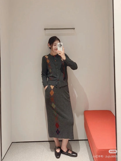 ER 25fw jacquard skirt