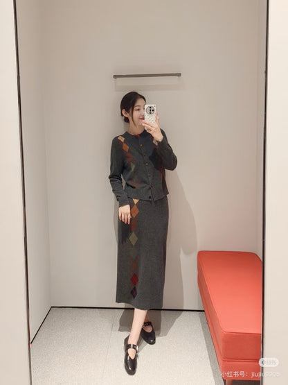 ER 25fw jacquard skirt