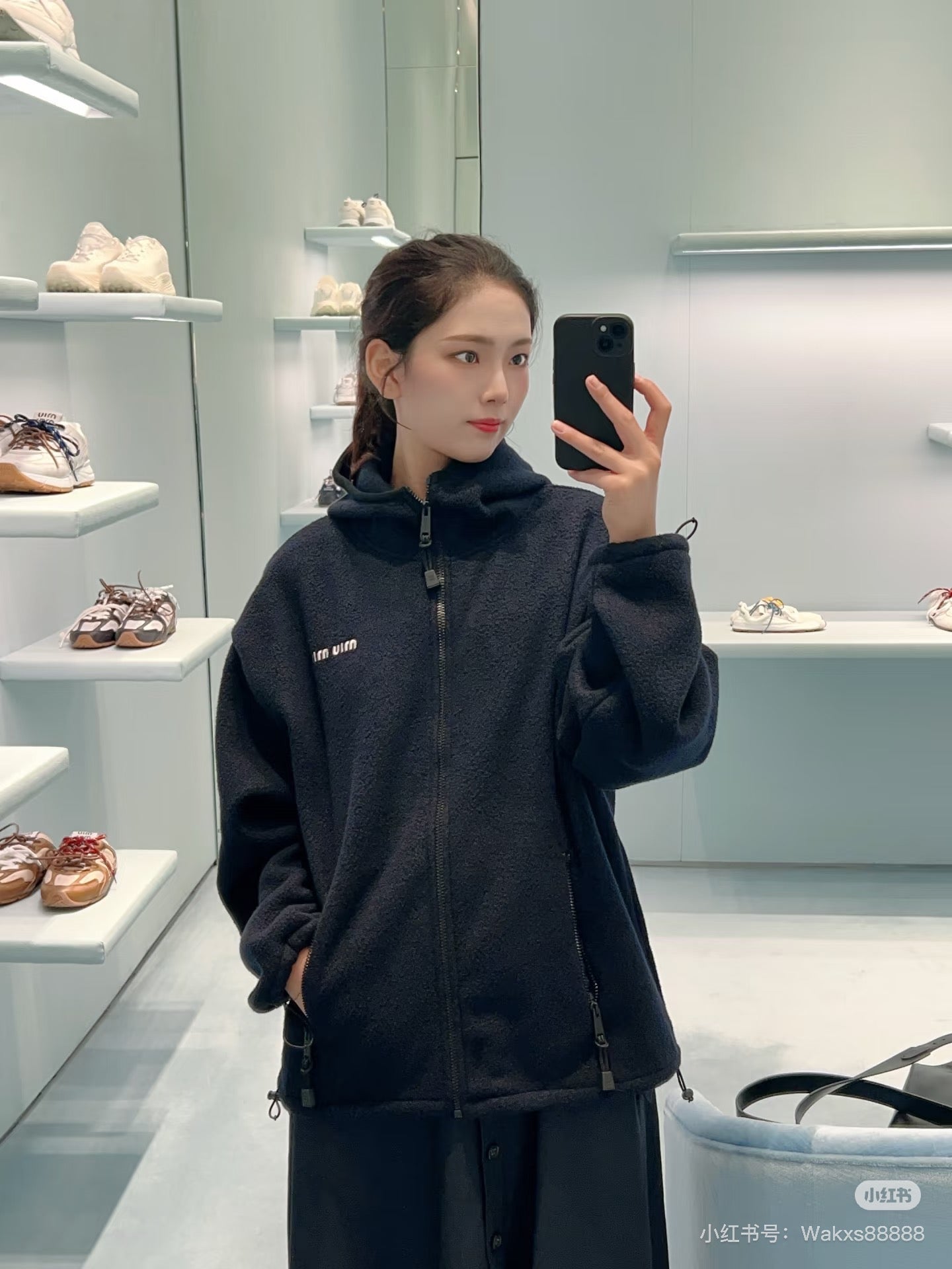 Miu 25fw hooded jacket