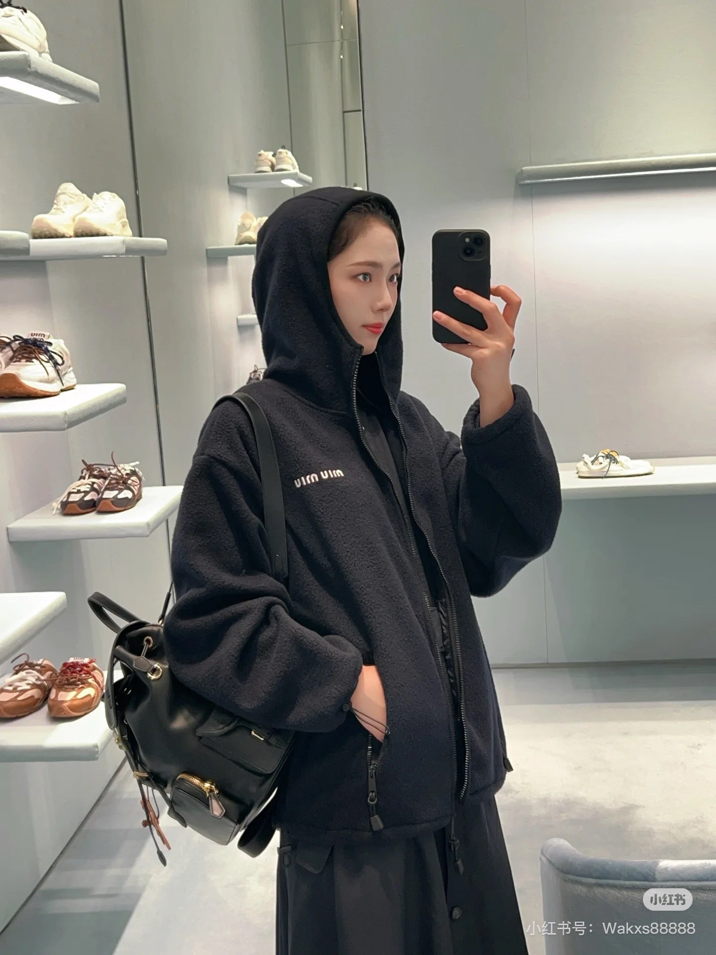 Miu 25fw hooded jacket