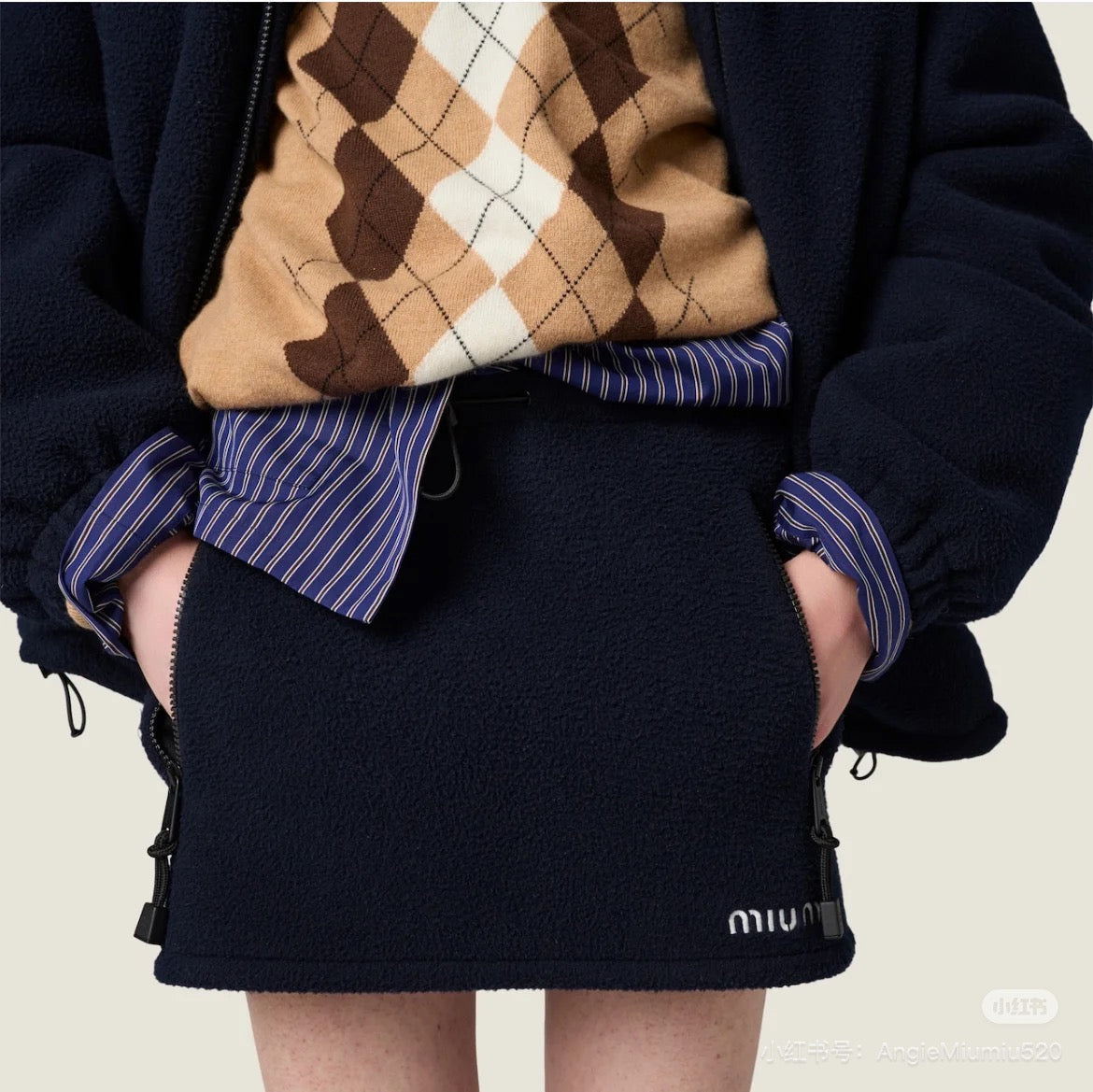 Miu 25fw jacquard skirt