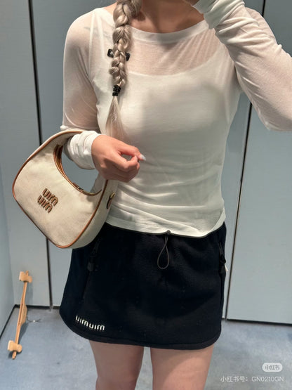Miu 25fw jacquard skirt