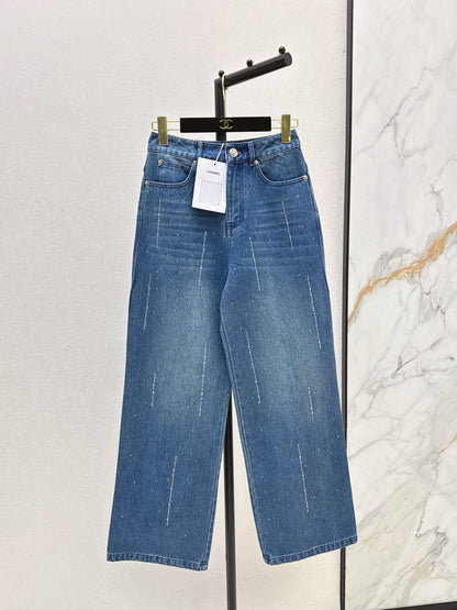Chan 25fw rhinestone jeans