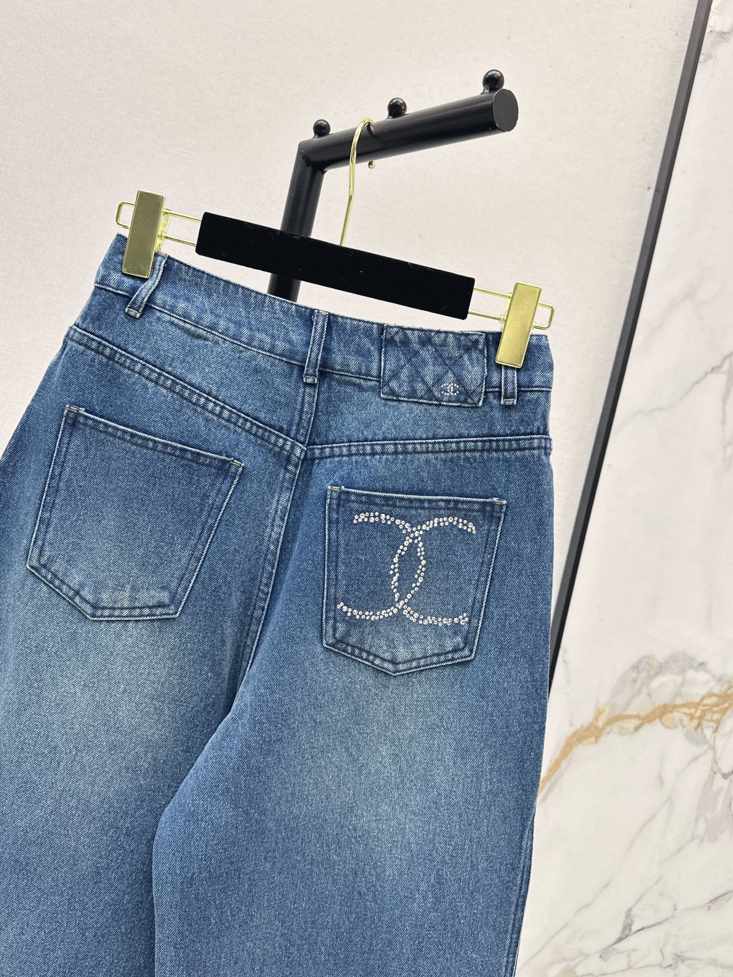 Chan 25fw rhinestone jeans