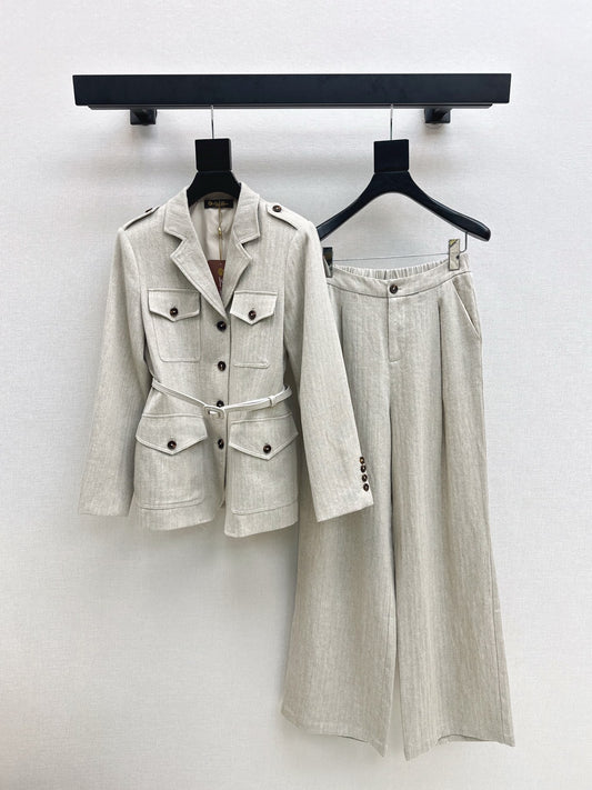 Loro 25fw linen suit
