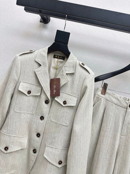 Loro 25fw linen suit