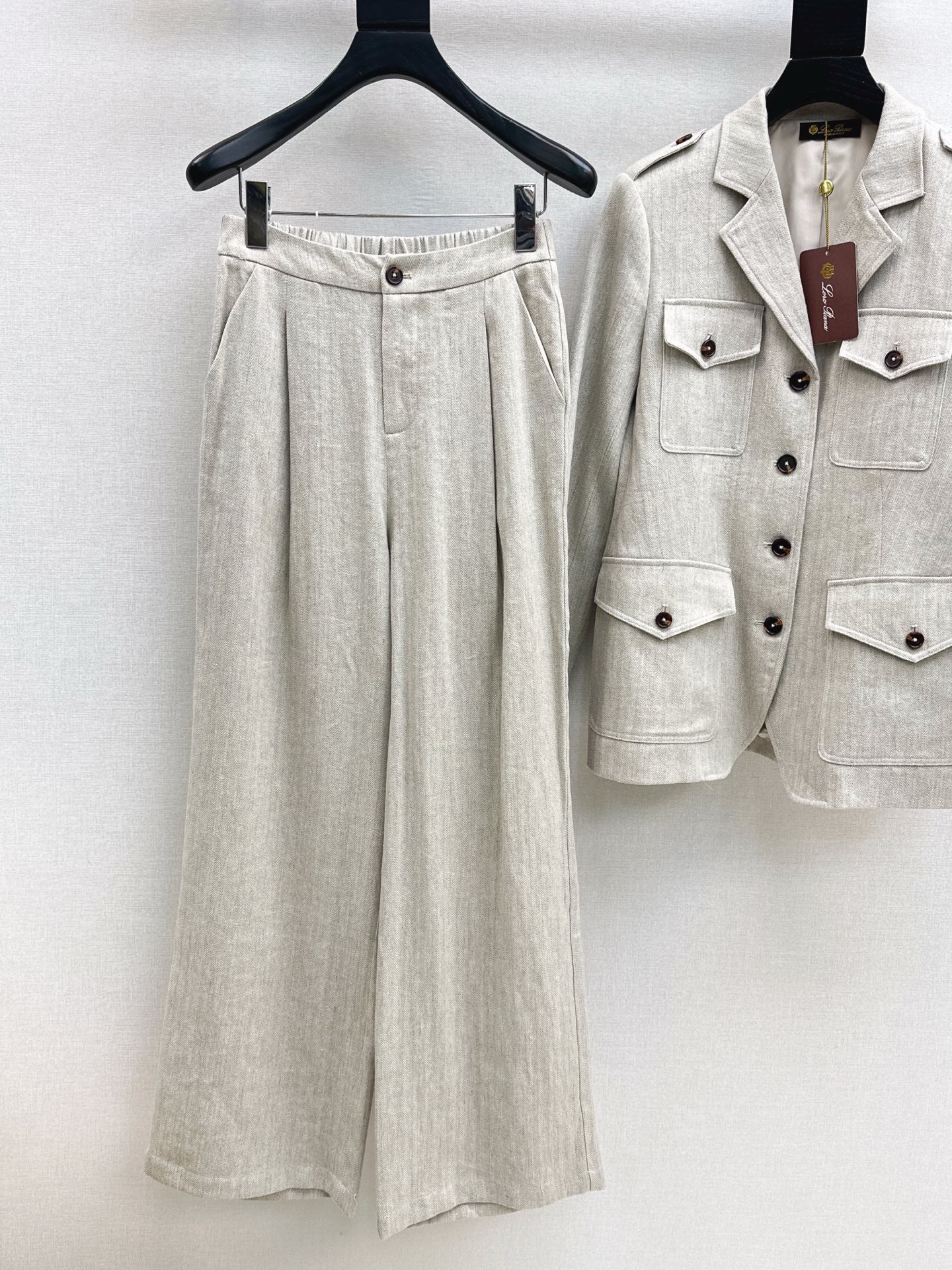 Loro 25fw linen suit